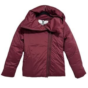 WHITESKY Women’s XXS Packable Down Jacket Maroon Puffer Coat Windbreaker NWT